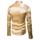 Golden satin steampunk shirt